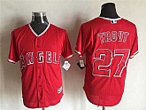 Los Angeles Angels of Anaheim #27 Mike Trout Red New Cool Base Stitched Baseball Jersey,baseball caps,new era cap wholesale,wholesale hats